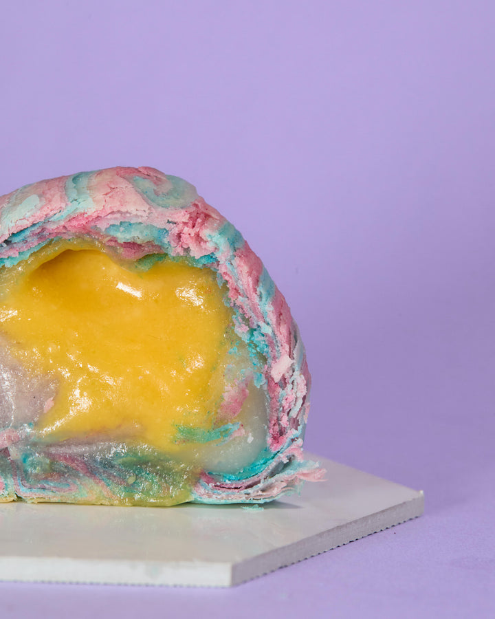 Taro salted egg lava mochi